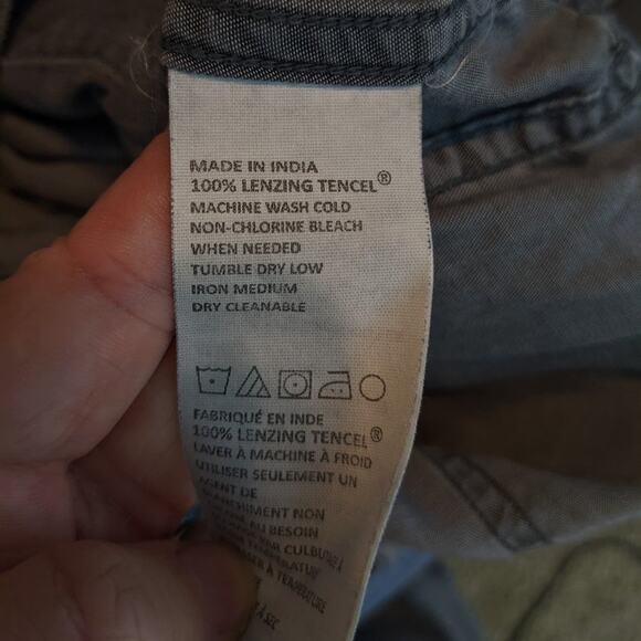 Prana Grey Wash Tencel Denim Pull On Jogger Pants Size S - Picture 7 of 9